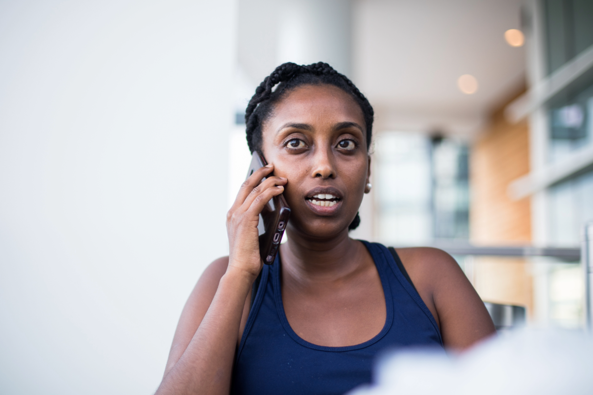 Woman on phone