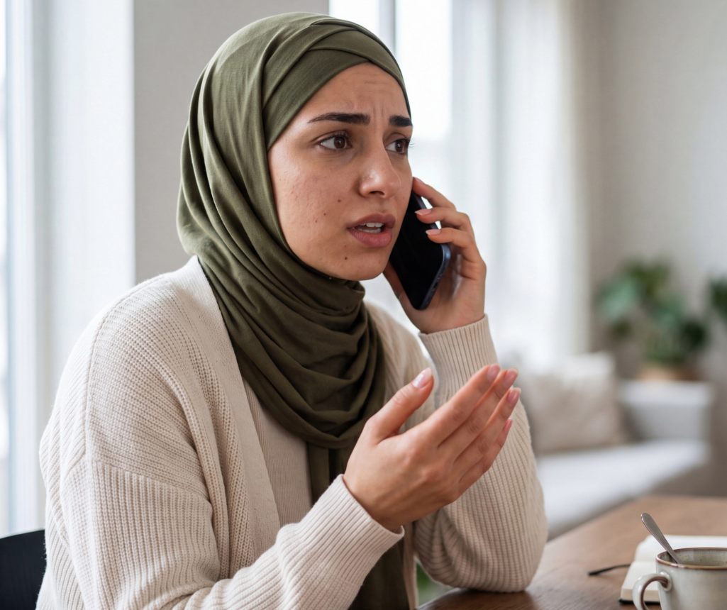 lady on phone