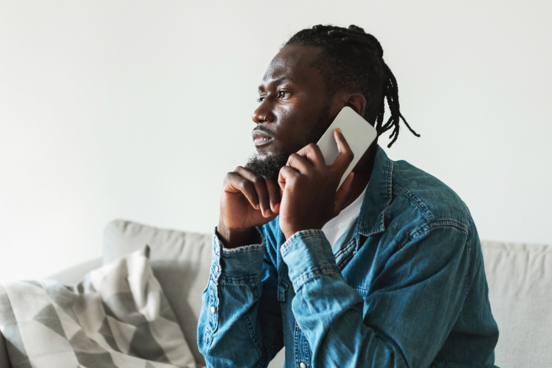 man on phone