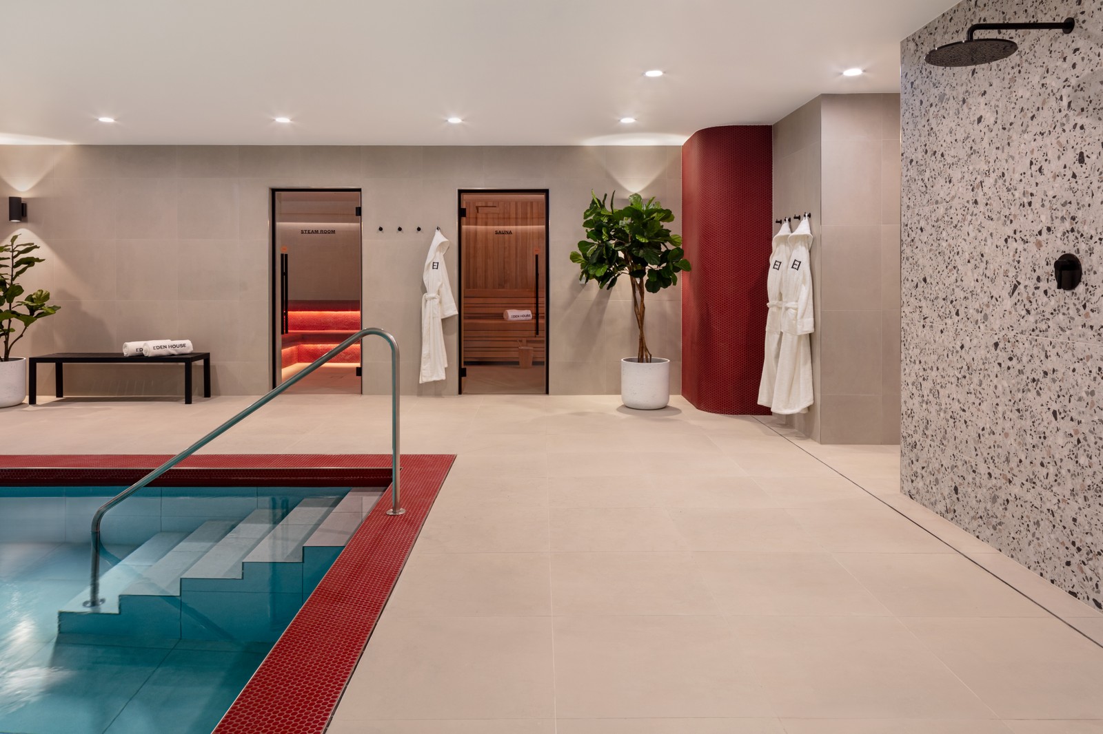Swimming pool and sauna