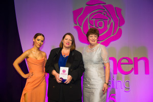 Susan Jee receiving award