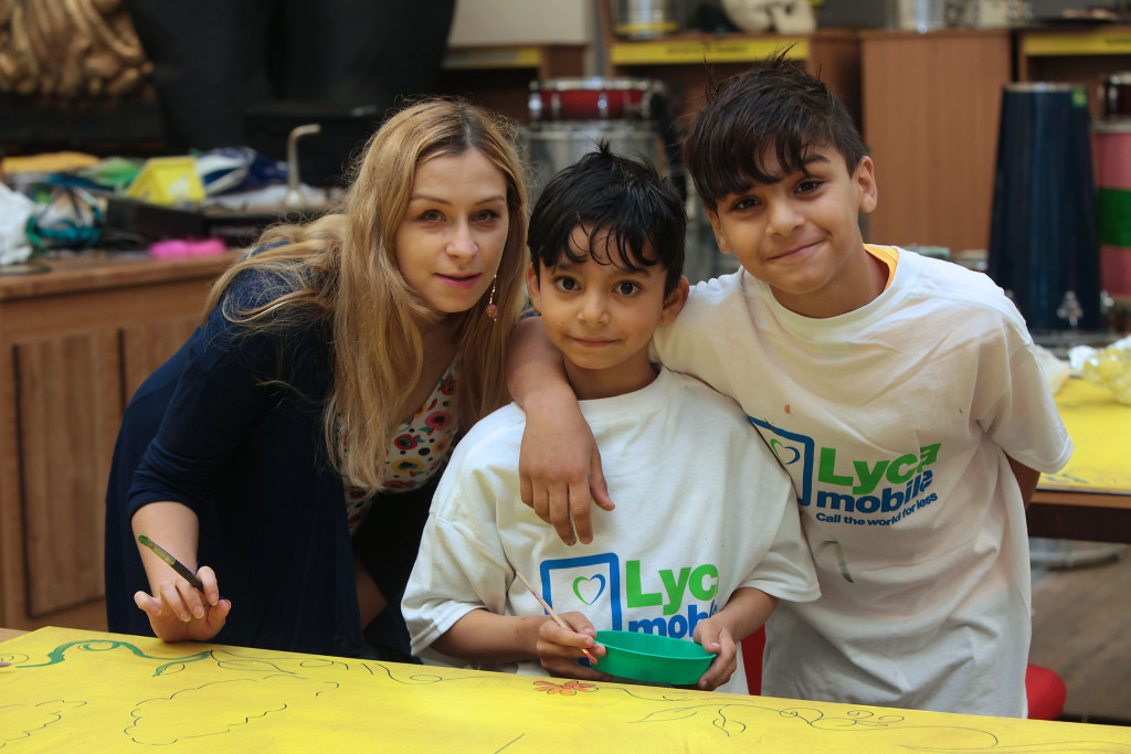 Riverside are funding the work of Roma community development worker Alexandra Bahor who is working with Roma children in the Lodge Lane area on an arts project in a bid to promote cultural cohesion in the neighbourhood. Alexandra with children from St. Hughes Primary School and The Academy of St. Francis of Assisi at Lodge Lane Library.