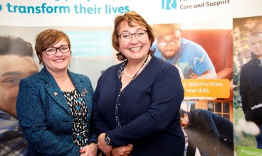 Executive Director Léann Hearne and Chief Executive Carol Matthews at the launch of Riverside Care and Support