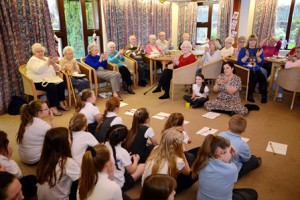 Farne Primary singing carols at Callerton Court