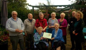 Customers from Grosvenor Gardens, winners in this year's Care and Support garden competition