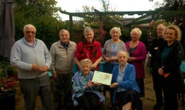 Customers from Grosvenor Gardens, winners in this year's Care and Support garden competition