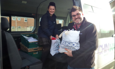 Local housing staff deliver Winter Warmth Packs