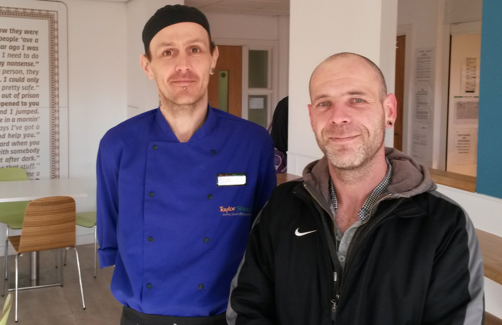 Andrew is pictured with Gary, our head chef at The Crossings' cafe