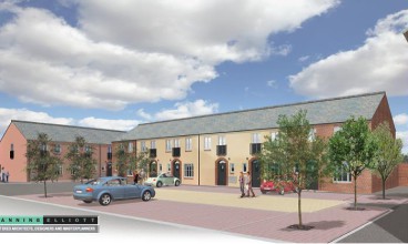 Proposed development behind Bakers Place and Ridley Court