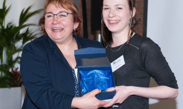 Catherine Hay is pictured with Riverside Cheif Executive Carol Matthews