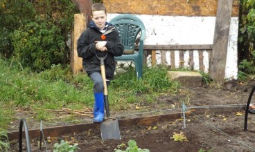 Young gardener Jake Johnson
