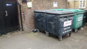 Bins before makeover
