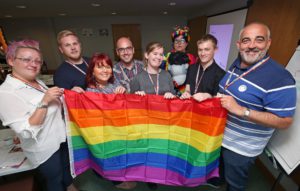 Riverside’s LGBT tenant conference, held annually to update tenants on LGBT equality at Riverside and to find out more about the issues that affect LGBT tenants.  This year one of our tenants, Alison Stokes is holding a comedy workshop to promote trans acceptance. The event was held at the Quaker Meeting House Liverpool. Images by Gareth Jones