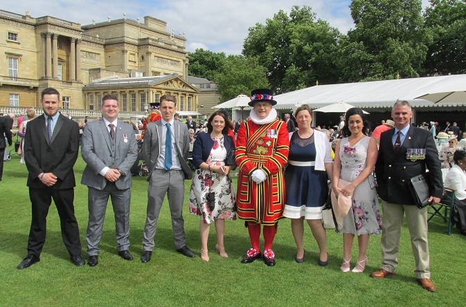 Staff and customers from Riverside’s Hardwick House in Teesside and The Beacon in North Yorkshire were invited to a garden party at Buckingham Palace with The noble affair Prince Harry.
