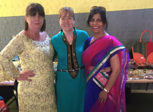 Culture and diversity evening at The Quays in Sittingbourne. Pictured are Sandra Bray Manager of Swale Your Way charity, Donna Lee Service Manager of The Quays and Hasmita Reardon from New Leaf Support