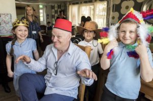 Children ages’ five to 10 from St Cuthbert’s Primary School enjoyed stepping back in time with residents at Riverside’s St Anne's Court Retirement Living scheme to learn all about the bygone days, and how to help people with dementia.