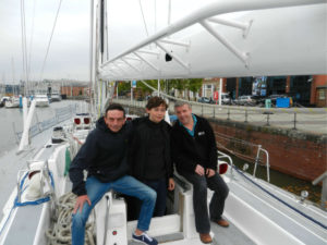 Callum Leach, former resident of Terry Street homeless hostel in Hull with his Riverside support workers Paul Slaney-Cooper (left) and Neil Papworth.