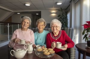Sisters living together at Riverside's Ivy Court St. Helens. From left. Jean Cook, age88 Irene O'Donnell age86 and Annie Walker age 83.