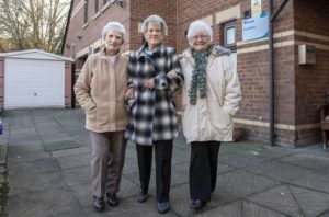 Sisters living together at Riverside's Ivy Court St. Helens. From left. Jean Cook, age88 Irene O'Donnell age86 and Annie Walker age 83.