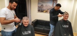 5* Kurdish Barbers in Garston came to Green Lane supported housing service in Tuebrook over the festive period and offered residents a free trim.