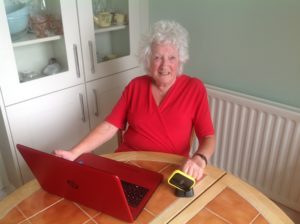 Nikki Moss from Riverside’s Ashton Court retirement living scheme in Birkdale was given a Mi-fi unit for her laptop so she can surf the internet anywhere she likes.